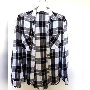 Express Plaid button down shirt